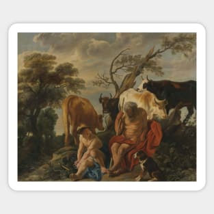 Mercury And Argus by Jacob Jordaens Sticker